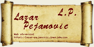 Lazar Pejanović vizit kartica